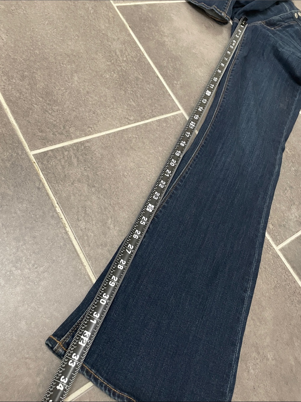 American Eagle Super Stretch Hi Rise Artist Flare Jeans size 12 Long - Picture 5 of 9